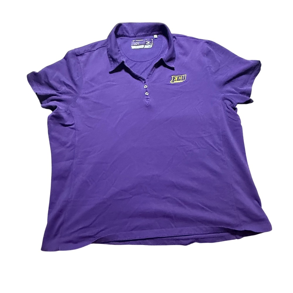ECU Purple Golf Polo Shirt‎ Short Sleeve Cool Dry Tec Women's Size XXL